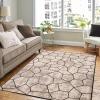 Superior Indoor Area Rug, Jute Backing, Soft Modern Rugs for Entryway, Kitchen Floors, Office Floor Cover, Modern Cobblestone Rugs, Vegas Collection, 4′ x 6′, Grey