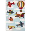Superior Lil’ Flyer Non-Slip Area Rug, 2′ x 3′, Red-Multicolor(Red-multicolor)