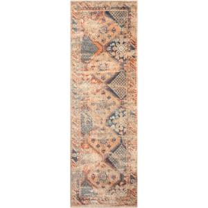 Superior Indoor Area Rug, Distressed Southwestern Farmhouse Floor Decor, Jute Backing, Boho Geometric Rug for Bedroom, Entry, Living, Dining Room, Kitchen, Tyias Collection, 7′ 10″ x 10′, Beige(Beige)