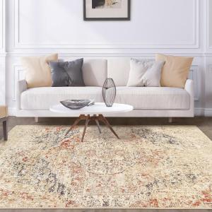 Superior Ombre Collection Area Rug, 2′ 7″ x 8′, Cream(Grey)