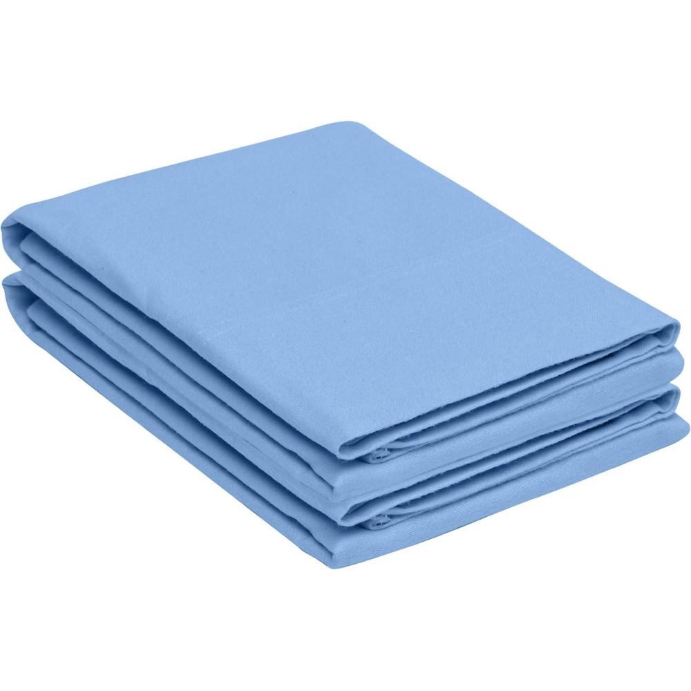 imageSuperior Extra Soft Printed Highest Quality All Season 100 Brushed Cotton Flannel Trellis Bedding Pillowcase Set  Navy Blue Trellis King SizeLight Blue Trellis
