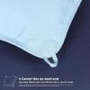 Superior Brushed Microfiber Comforter, Down Alternative Bedding, Medium Weight, Soft Bed Cover, Plush Duvet Insert, Oversized Blanket, Box Quilt, Reversible Comforter, Twin/Twin XL, Navy Blue(Navy Blue-light Blue)