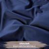 Superior Brushed Microfiber Comforter, Down Alternative Bedding, Medium Weight, Soft Bed Cover, Plush Duvet Insert, Oversized Blanket, Box Quilt, Reversible Comforter, Twin/Twin XL, Navy Blue(Taupe- Chocolate)