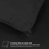 Superior Brushed Microfiber Comforter, Down Alternative Bedding, Medium Weight, Soft Bed Cover, Plush Duvet Insert, Oversized Blanket, Box Quilt, Reversible Comforter, Twin/Twin XL, Navy Blue(Black)