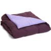 Superior Brushed Microfiber Comforter, Down Alternative Bedding, Medium Weight, Soft Bed Cover, Plush Duvet Insert, Oversized Blanket, Box Quilt, Reversible Comforter, Twin/Twin XL, Navy Blue(Plum-lilac)