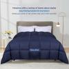 Superior Brushed Microfiber Comforter, Down Alternative Bedding, Medium Weight, Soft Bed Cover, Plush Duvet Insert, Oversized Blanket, Box Quilt, Reversible Comforter, Twin/Twin XL, Navy Blue(Navy Blue)