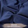 Superior Brushed Microfiber Comforter, Down Alternative Bedding, Medium Weight, Soft Bed Cover, Plush Duvet Insert, Oversized Blanket, Box Quilt, Reversible Comforter, Twin/Twin XL, Navy Blue(Navy Blue)
