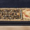 Superior Elegant Medallion Collection 2’7″ x 8′ Runner Rug, Attractive Rug with Jute Backing, Durable and Beautiful Woven Structure, Floral Medallion Rug with Broad Border – Midnight Blue