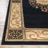 Superior Elegant Medallion Collection 2’7″ x 8′ Runner Rug, Attractive Rug with Jute Backing, Durable and Beautiful Woven Structure, Floral Medallion Rug with Broad Border – Midnight Blue