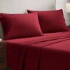 Superior Extra Soft Printed Highest Quality All Season 100% Brushed Cotton Flannel Trellis Bedding Pillowcase Set – Navy Blue Trellis, King Size(Burgundy)