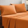 Superior Extra Soft Printed Highest Quality All Season 100% Brushed Cotton Flannel Trellis Bedding Pillowcase Set – Navy Blue Trellis, King Size(Pumpkin)
