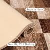 Superior Indoor Non-Slip Area Rug, Rustic Floor Decor, Color Block Rug for Living Room, Bedroom, Office, Kitchen, Dining, Washable Rugs, Foam Back, Lockwood Collection, 5′ x 8′, Chocolate