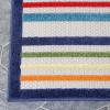 Superior Indoor Outdoor Area Rug, Floor Decor Perfect for Patio, Kitchen, Playroom, Pool, Camping, Coastal Striped Geometric Modern Rug, Eastyn Collection, 5′ 2″ x 7′ 2″, Cream