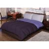 Superior Brushed Microfiber Comforter, Down Alternative Bedding, Medium Weight, Soft Bed Cover, Plush Duvet Insert, Oversized Blanket, Box Quilt, Reversible Comforter, Twin/Twin XL, Navy Blue(Plum-lilac)