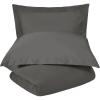 Superior Cotton Percale Duvet Cover Set, King/California King, Tan, 3-Pieces(Gray)
