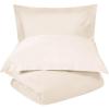 Superior Cotton Percale Duvet Cover Set, King/California King, Tan, 3-Pieces(Ivory)