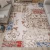 Superior Indoor Area Rug with Jute Backing, Modern Floor Decor for Home Hallway, Living Room, Floor Cover, Entryway, Bedroom, Modern Abstract- 2’x3′, Chocolate(Cobalt Blue)