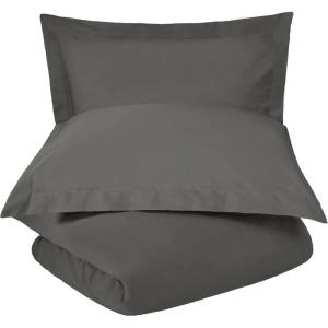Superior Cotton Percale Duvet Cover Set, King/California King, Tan, 3-Pieces(Gray)