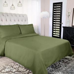Superior Cotton Percale Duvet Cover Set, King/California King, Tan, 3-Pieces(Sage)