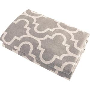 Superior Extra Soft Printed Highest Quality All Season 100% Brushed Cotton Flannel Trellis Bedding Pillowcase Set – Navy Blue Trellis, King Size(Grey)