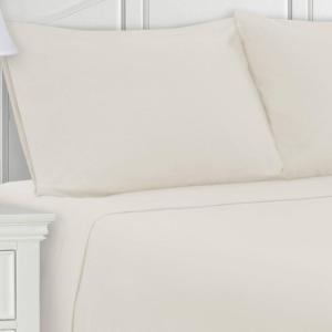 Superior Extra Soft Printed Highest Quality All Season 100% Brushed Cotton Flannel Trellis Bedding Pillowcase Set – Navy Blue Trellis, King Size(Ivory)