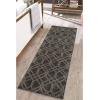 Superior Indoor Area Rug, Plush Soft Rugs for Living Room, Bedroom, Office, Dining, Kitchen Floors, Modern Aesthetic, Geometric Diamond Lattice Floor Decor, Abner Collection, 2’7″ x 8′, Grey(Grey)