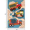 Superior Kids Construction Zone Non-Slip Area Rug 2′ x 3′ Beige-Multicolor(2′ x 3′ (Rectangular))
