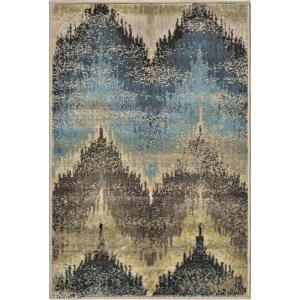Superior Indoor Area Rug, Plush Soft Rugs for Living Room, Bedroom, Office, Dining, Kitchen Floors, Modern Aesthetic, Geometric Diamond Lattice Floor Decor, Abner Collection, 2’7″ x 8′, Grey(Beige Blue)