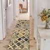 Superior Indoor Area Runner, Jute Backed, Perfect for Hallway, Living/ Dining Room, Bedroom, Office, Kitchen, Entryway, Modern Geometric Trellis Floor Decor, Viking Collection, 2′ 7″ x 8′, Brown(Multi-colored)