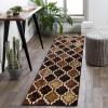 Superior Indoor Area Runner, Jute Backed, Perfect for Hallway, Living/ Dining Room, Bedroom, Office, Kitchen, Entryway, Modern Geometric Trellis Floor Decor, Viking Collection, 2′ 7″ x 8′, Brown(Coffee)