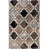 Superior Indoor Area Runner, Jute Backed, Perfect for Hallway, Living/ Dining Room, Bedroom, Office, Kitchen, Entryway, Modern Geometric Trellis Floor Decor, Viking Collection, 2′ 7″ x 8′, Brown(B Ivory)