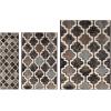 Superior Indoor Area Runner, Jute Backed, Perfect for Hallway, Living/ Dining Room, Bedroom, Office, Kitchen, Entryway, Modern Geometric Trellis Floor Decor, Viking Collection, 2′ 7″ x 8′, Brown(A Chocolate)