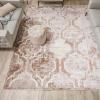 Superior Indoor Area Runner, Jute Backed, Perfect for Hallway, Living/ Dining Room, Bedroom, Office, Kitchen, Entryway, Modern Geometric Trellis Floor Decor, Viking Collection, 2′ 7″ x 8′, Brown(Hazelnut)