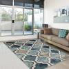 Superior Indoor Area Runner, Jute Backed, Perfect for Hallway, Living/ Dining Room, Bedroom, Office, Kitchen, Entryway, Modern Geometric Trellis Floor Decor, Viking Collection, 2′ 7″ x 8′, Brown(Deep Royal)