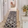 Superior Indoor Area Runner, Jute Backed, Perfect for Hallway, Living/ Dining Room, Bedroom, Office, Kitchen, Entryway, Modern Geometric Trellis Floor Decor, Viking Collection, 2′ 7″ x 8′, Brown(A Chocolate)