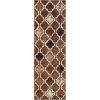 Superior Indoor Area Runner, Jute Backed, Perfect for Hallway, Living/ Dining Room, Bedroom, Office, Kitchen, Entryway, Modern Geometric Trellis Floor Decor, Viking Collection, 2′ 7″ x 8′, Brown(Brown)