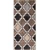 Superior Indoor Area Runner, Jute Backed, Perfect for Hallway, Living/ Dining Room, Bedroom, Office, Kitchen, Entryway, Modern Geometric Trellis Floor Decor, Viking Collection, 2′ 7″ x 8′, Brown(B Ivory)