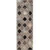 Superior Indoor Area Runner, Jute Backed, Perfect for Hallway, Living/ Dining Room, Bedroom, Office, Kitchen, Entryway, Modern Geometric Trellis Floor Decor, Viking Collection, 2′ 7″ x 8′, Brown(B Ivory)