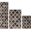 Superior Indoor Area Runner, Jute Backed, Perfect for Hallway, Living/ Dining Room, Bedroom, Office, Kitchen, Entryway, Modern Geometric Trellis Floor Decor, Viking Collection, 2′ 7″ x 8′, Brown(A Chocolate)