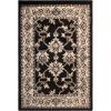 Superior Indoor Area Rug, Jute Backing for Kids or Pets, Entryway, Living Room, Kitchen, Dorm, Bedroom, Hallway, Plush Rugs, Vintage Abstract, Modbury Collection, 5′ x 8′, Black(Black)