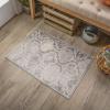 Superior Indoor Area Runner, Jute Backed, Perfect for Hallway, Living/ Dining Room, Bedroom, Office, Kitchen, Entryway, Modern Geometric Trellis Floor Decor, Viking Collection, 2′ 7″ x 8′, Brown(Cool Grey)