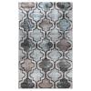 Superior Indoor Area Runner, Jute Backed, Perfect for Hallway, Living/ Dining Room, Bedroom, Office, Kitchen, Entryway, Modern Geometric Trellis Floor Decor, Viking Collection, 2′ 7″ x 8′, Brown(Turquoise)
