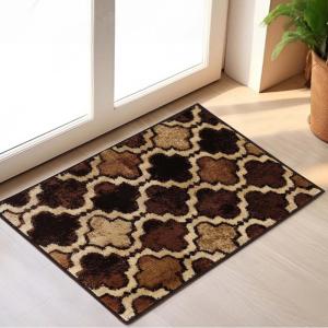 Superior Indoor Area Runner, Jute Backed, Perfect for Hallway, Living/ Dining Room, Bedroom, Office, Kitchen, Entryway, Modern Geometric Trellis Floor Decor, Viking Collection, 2′ 7″ x 8′, Brown(Coffee)
