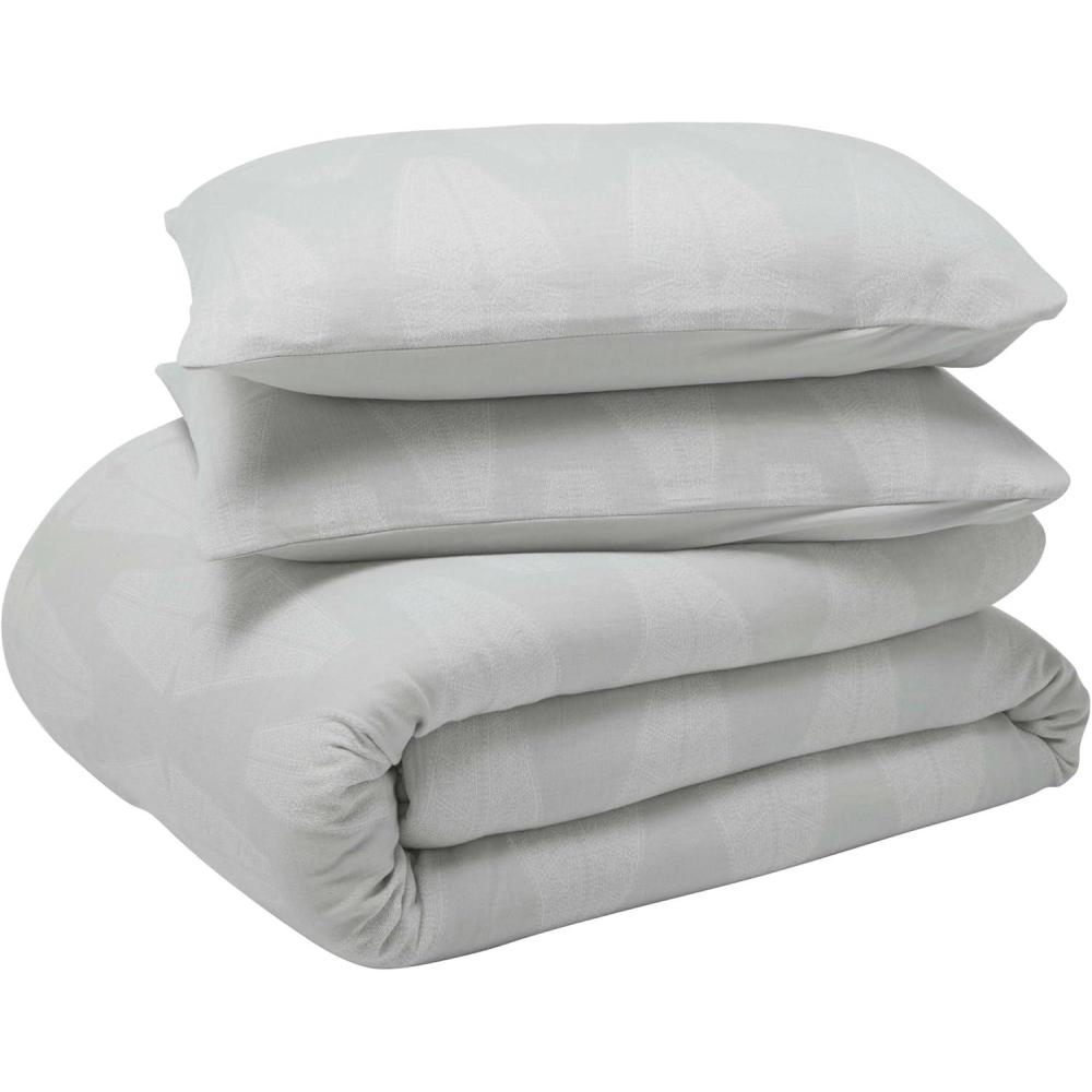 imageCotton Comforter Set Breathable Soft Modern Fluffy Oversized All Season Bedding Bedding Sets Includes 2 Matching Pillow Shams Woven Diamond Lattice Queen 88quot x 92quot SageGrey