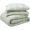 Cotton Comforter Set, Breathable, Soft, Modern Fluffy Oversized, All Season Bedding, Bedding Sets, Includes; 2 Matching Pillow Shams, Woven Diamond Lattice, Queen (88″ x 92″), Sage(Sage)