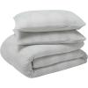 Cotton Comforter Set, Breathable, Soft, Modern Fluffy Oversized, All Season Bedding, Bedding Sets, Includes; 2 Matching Pillow Shams, Woven Diamond Lattice, Queen (88″ x 92″), Sage(Grey)