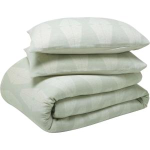 Cotton Comforter Set, Breathable, Soft, Modern Fluffy Oversized, All Season Bedding, Bedding Sets, Includes; 2 Matching Pillow Shams, Woven Diamond Lattice, Queen (88″ x 92″), Sage(Sage)