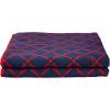 Superior Luxurious Diamonds Cotton Absorbent Oversized Bath Sheet Set of Two, Quick Dry, Perfect for Bathroom, Kitchen, or Beach, Attached Loop for Hook Hanging, Diamond and Solid, Red/Navy Blue(Red/Navy Blue)