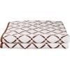 Superior Luxurious Diamonds Cotton Absorbent Oversized Bath Sheet Set of Two, Quick Dry, Perfect for Bathroom, Kitchen, or Beach, Attached Loop for Hook Hanging, Diamond and Solid, Red/Navy Blue(Chocolate/Cream)