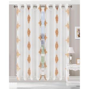 Superior Dalitso Rope Sheer Curtains, Window Accents, Braided Rope, Stripe, Textured, Traditional, Modern, Transitional Design with Stainless Grommets, Curtain Set of 2 Panels, 52″ W X 84″ L, Ecru(Gold)
